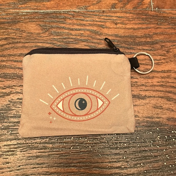NEW Evil Eye Brown Lightweight Miniature Bag / Coin Purse - Picture 3 of 4